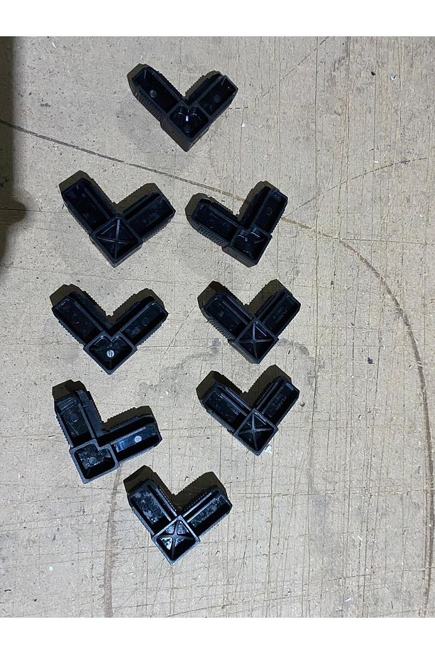17X25 KÖŞE SİNEKLİK KÖŞE TAKOZU SİYAH (2 TAKIM)8 ADET - 1