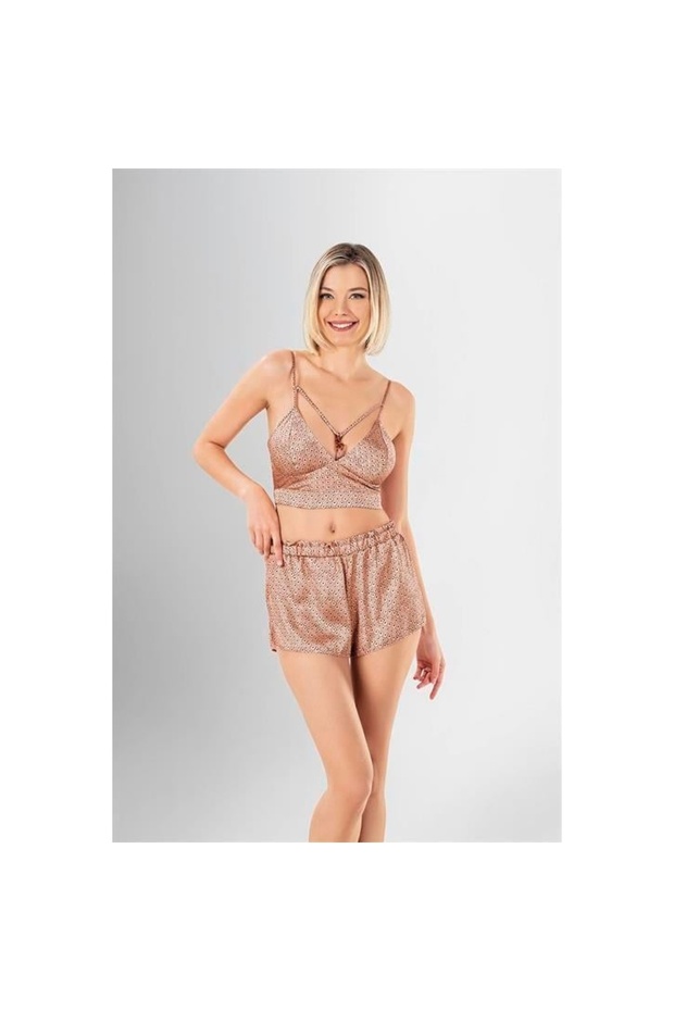 طقم شورت مكون من 3 قطع منقوش - 3