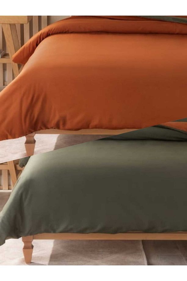 Plain %100 Pamuk Çift Taraflı Tek Kişilik Nevresim 160*220 cm - 2