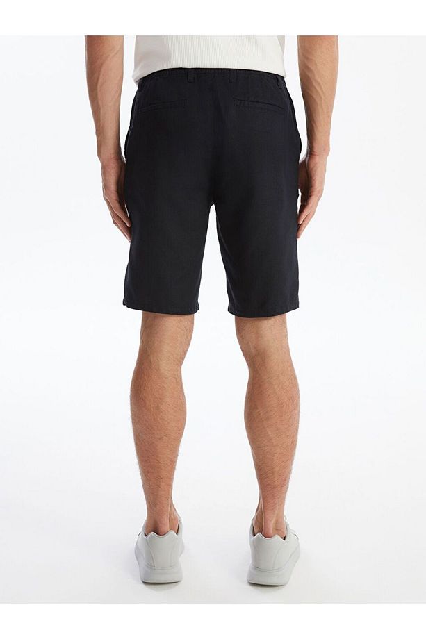 LCW Vision Slim Fit Keten Karışımlı Erkek Şort - 4