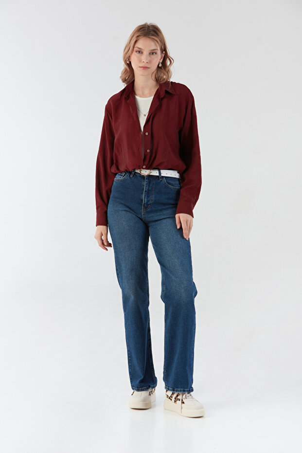 Basic Body Detaylı Kolyeli Gömlek - 3