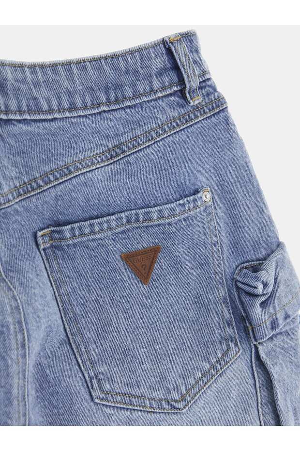 Devon Cargo Kadın Mini Jean Etek - 5