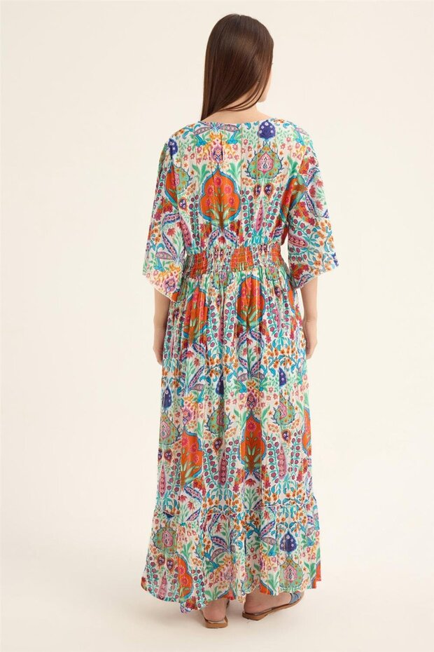 فستان منقوش بريق - 5