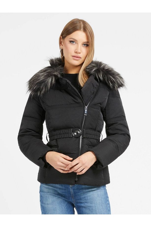 Marisol Suya Dayanıklı Kemerli Şişme Mont MONT W3BL27WFQW2 JBLK - 1