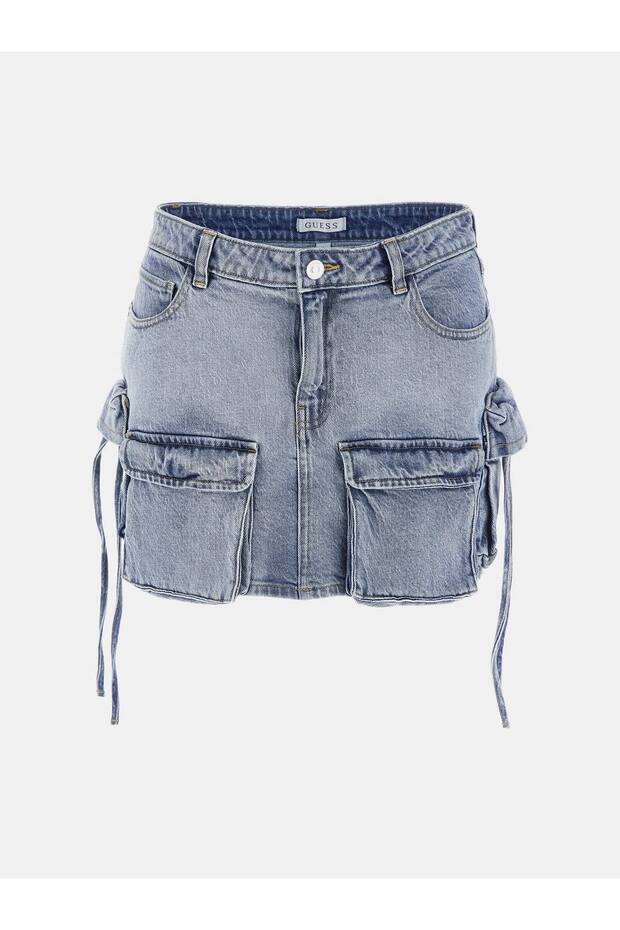 Devon Cargo Kadın Mini Jean Etek - 8