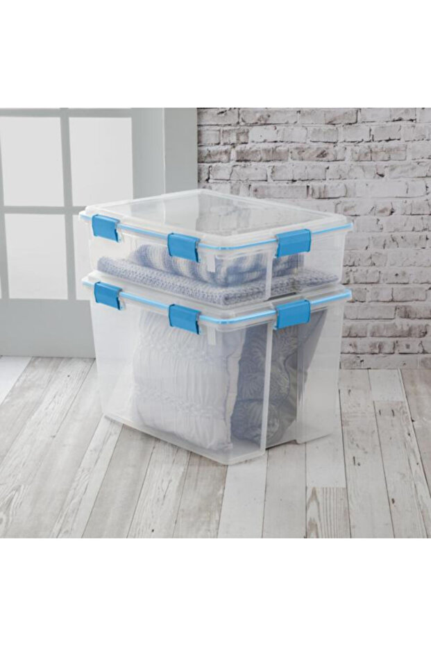 Premium Stackable Rectangular Space Saving Gasket Box 76 Liter - 6