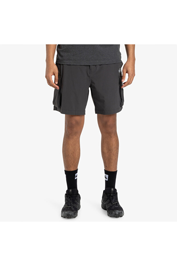 Pánské černé ležérní bermudy Run Ashore - 1