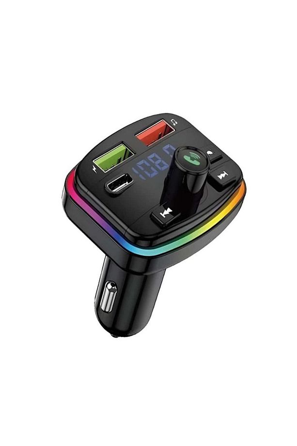 Bluetooth Araç Kiti Araç Fm Transmitter USB Type-C MP3 SD Kart Flash için Uygun PD Çakmaklık Girişli - 5