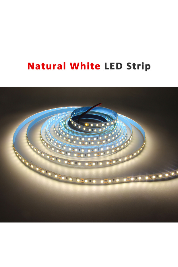 5M - 8mm PCB Natural White 12V SMD2835 LED Strip Light 120LEDs/m Tape Ribbon Natural White/Warm Whit