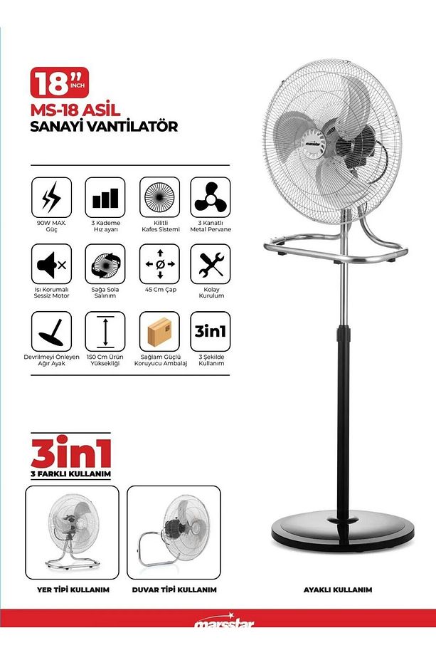 ms-18 asil sanayi tipi vantilatör - 1