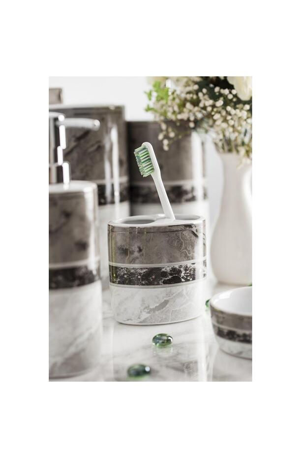 Primanova Garnsey 5 Parça Gri Banyo Seti - 3