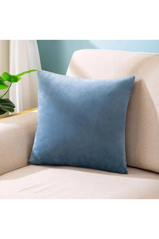 45x45cm blue Velvet Burnt Throw Pillow 18X18 Inch Square Pillowcases Soft Cozy Cushion Cases for Cou