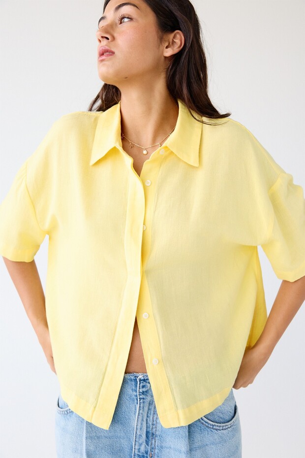 Rustik kısa kollu gömlek - 5