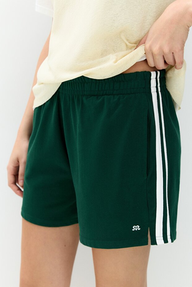 Yan çizgili spor bermuda - 5
