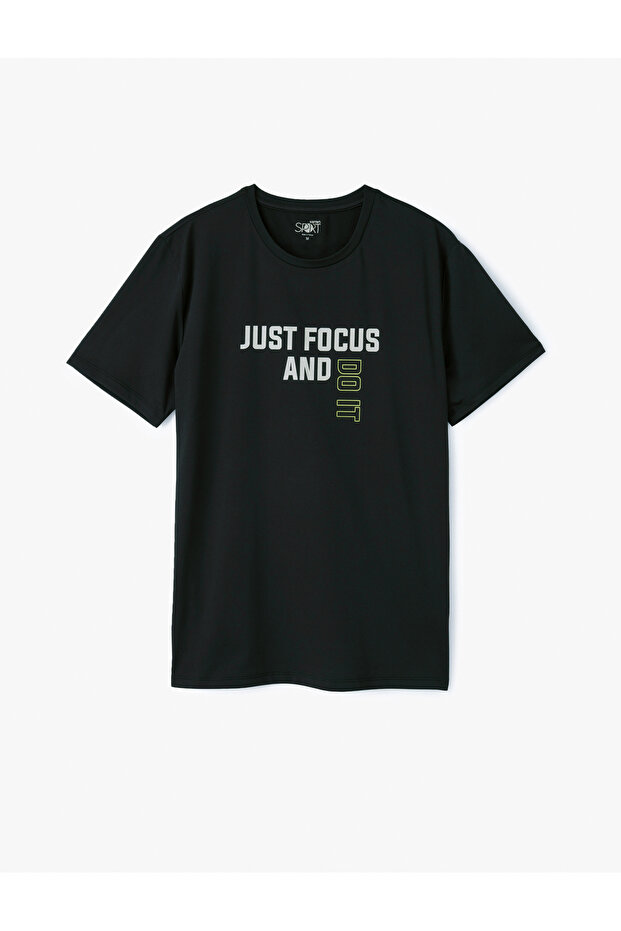Black Printed Sport T-Shirt