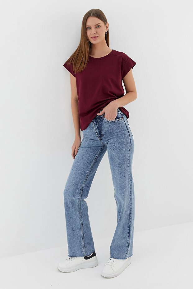 تيشيرت أساسي بورجوندي - 3