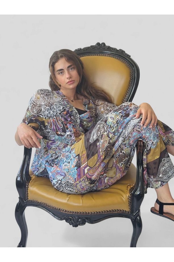 Tasarım Şort Astarlı Şifon Pantolon Kadın Açık Mavi - 1