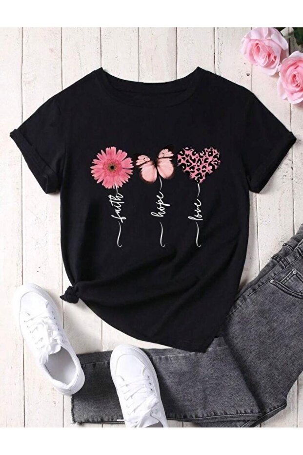 تي شيرت أساسي مطبوع عليه الأمل - 1