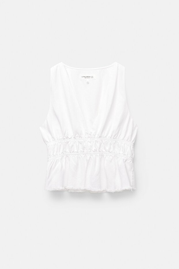 Keten karışımlı rustik top - 6