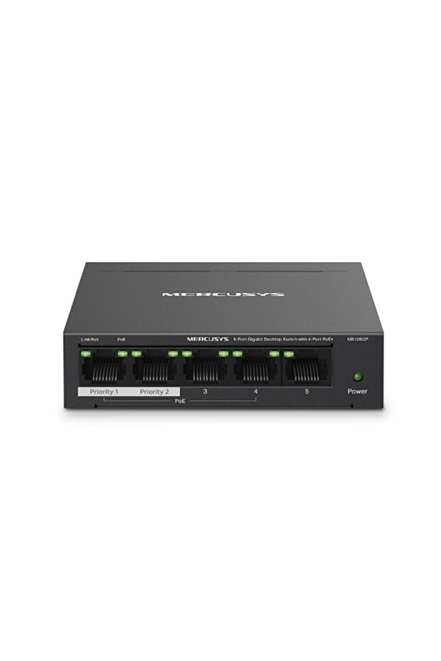 Tp-Link Mercusys Ms105Gp 5 Port 10-100-1000 Mbps Poe+ Switch Metal Case
