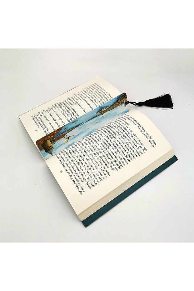 Istanbul Printed, Tasseled Bookmark (Gift Bookmark, Bookmark-068)
