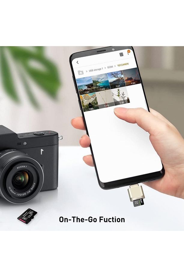 Type-C To Micro SD/TF Metal Card Reader Okuyucu Adaptörü iPhone/Samsung/Xiaomi/Macbook/iPad/TabletPC - 4
