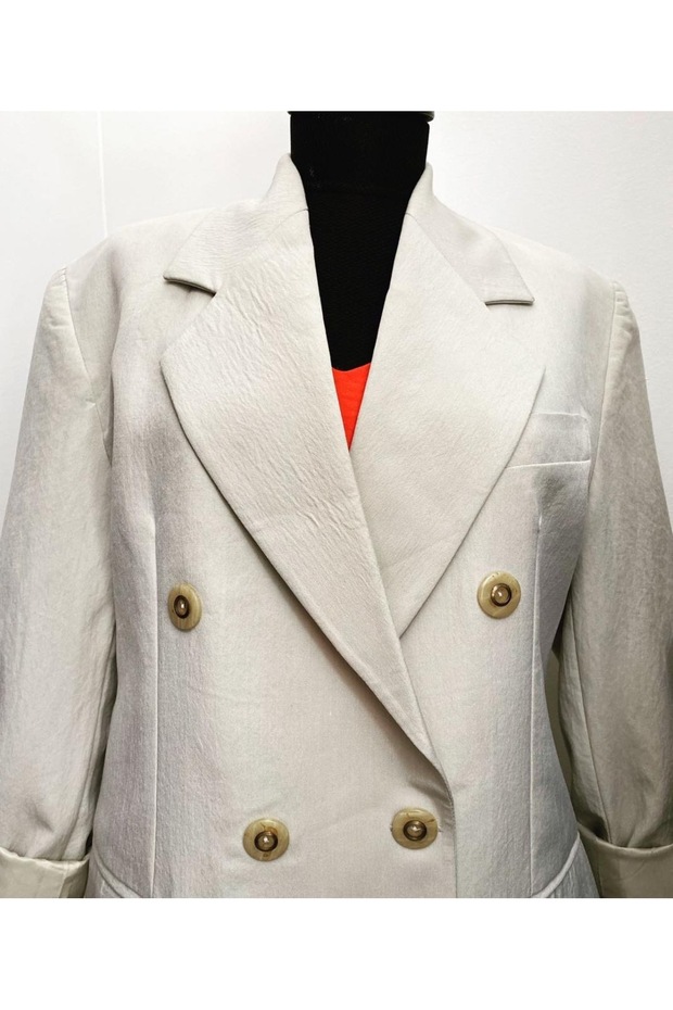 Bej Renk Blazer Ceket - 3