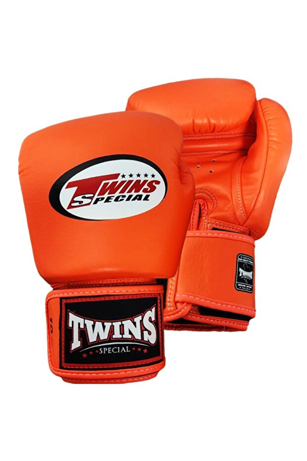 Bgvl3-Or Orange Boxing Gloves Leather Muay Thai Gloves