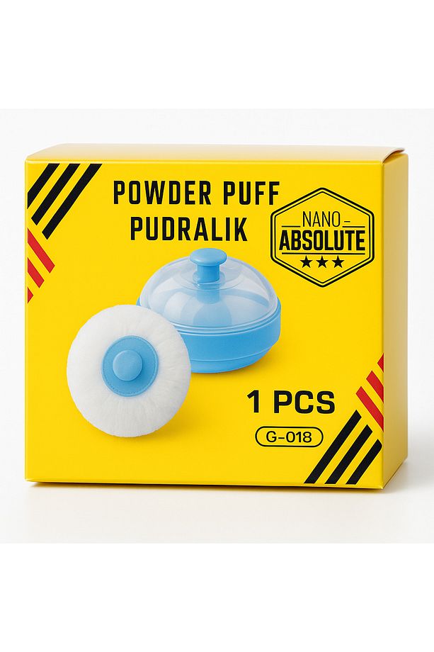 Pudralık Kutulu Pudra Süngeri | Yumuşak Puff Pudra Haznesi Ergonomik Saplı Tekrar Kullanılabilir - 1