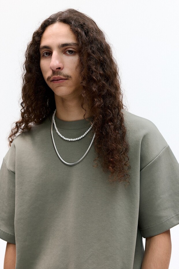 Basic kısa kollu sweatshirt - 5