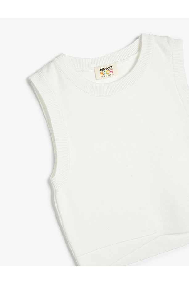 Kolsuz Triko Basic Crop Atlet - 3