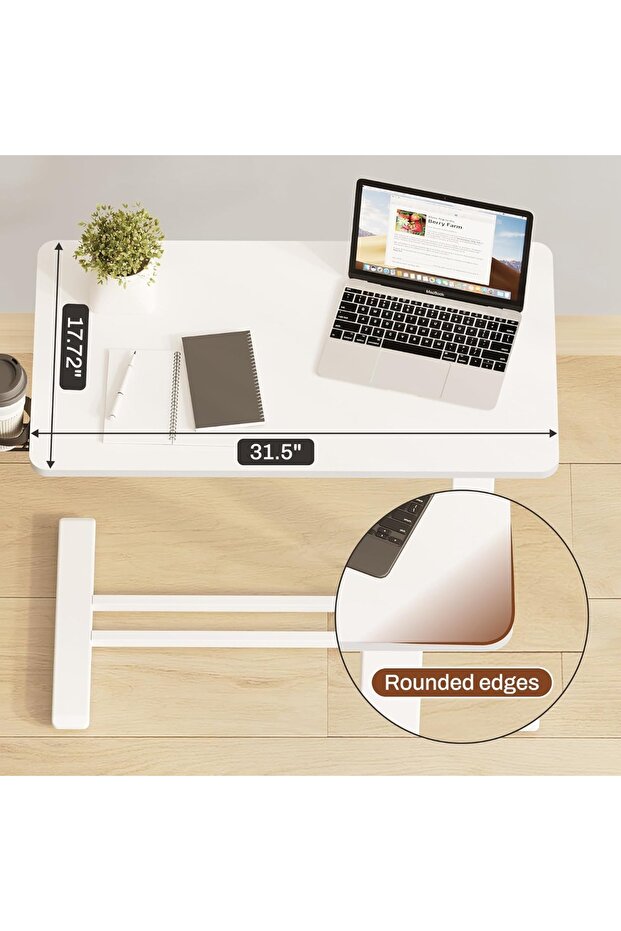 FLEXISPOT Mobile Standing Desk with Wheels, Height Adjustable with Rolling Sit Stand Desk - White - 7