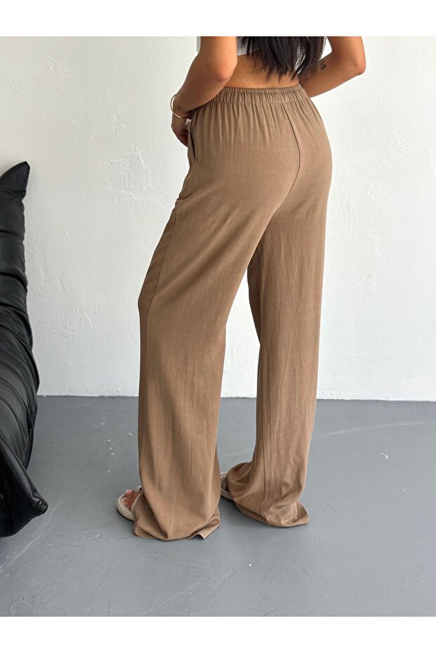 بنطلون كتان أساسي بقصة مريحة - 6