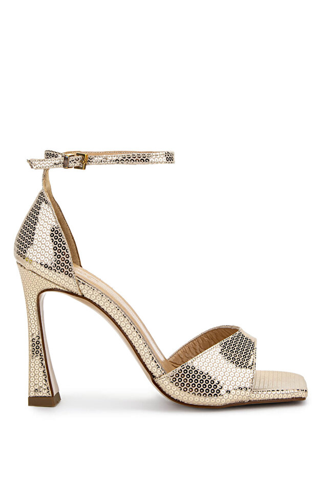 Women's Vegan Gold Heeled Shoes