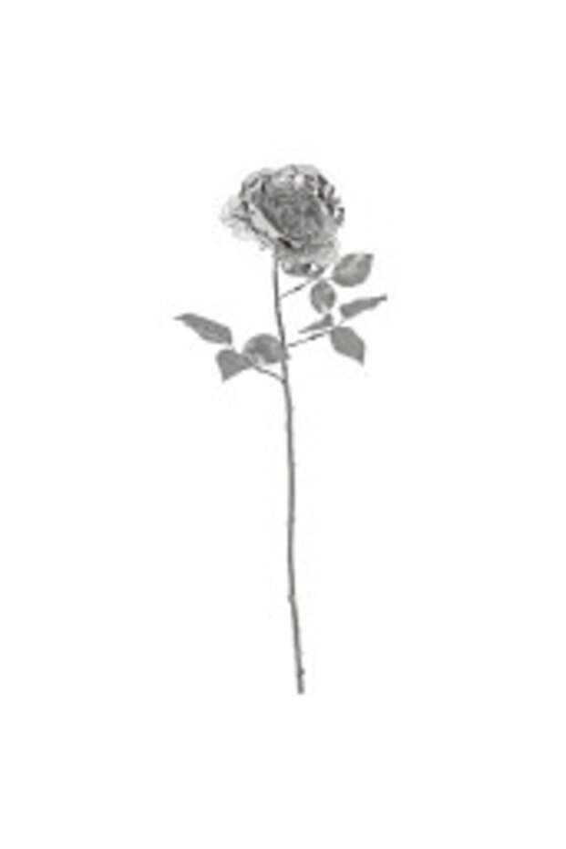 Artificial Silver Rose 67 cm - 3