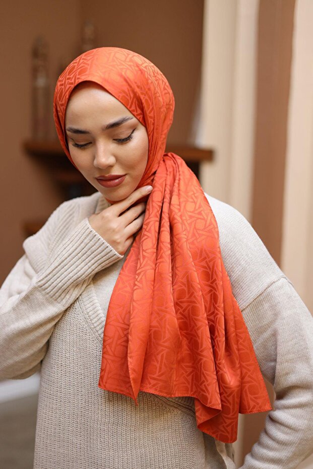 Deluxe Şal - 40003 Turuncu - 3