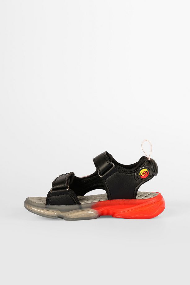 Felipe Işıklı Erkek Bebek Siyah Sandalet - 3