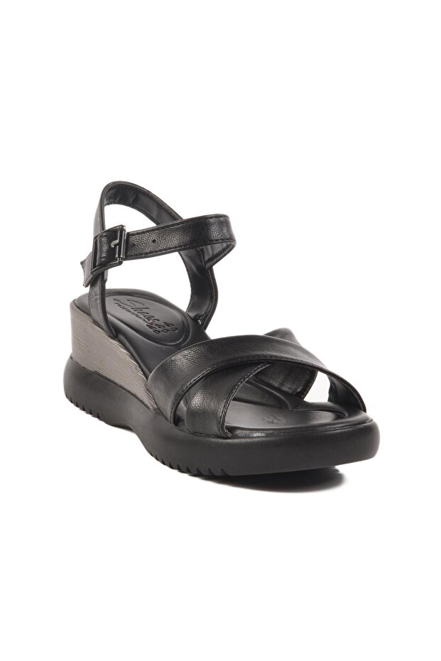 Black Heeled Women's Sandals T-002 Z