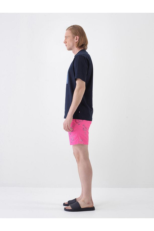 Erkek Pembe Regular Fit Deniz Şortu - 3