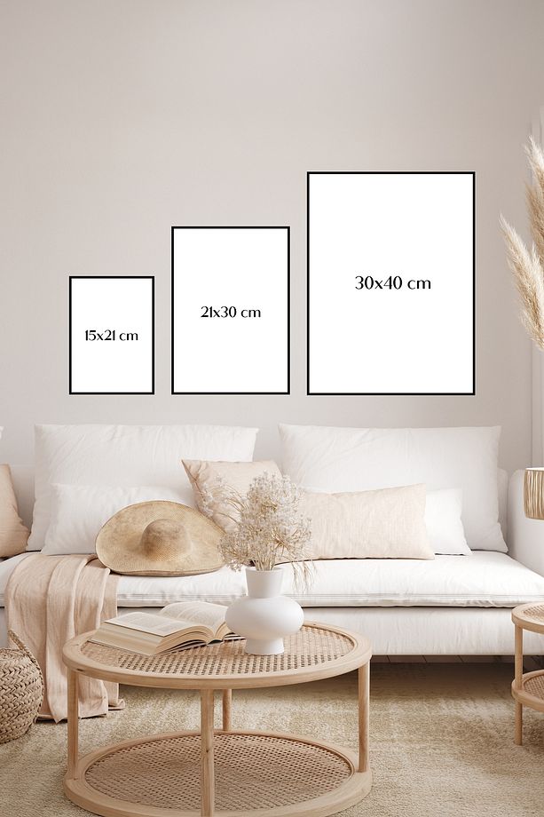 3 Parça Çerçeve Görünümlü Mdf Tablo Seti - 2