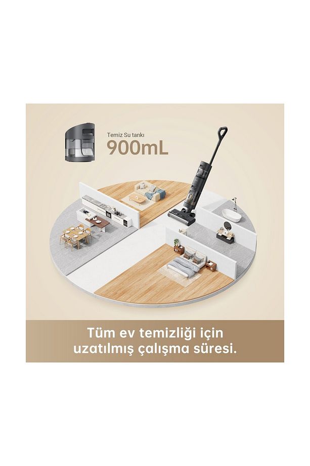 Vacumix H12 Core Islak/Kuru Süpürge Hafif ve Akıllı Süpürge ve Paspas, Akıllı Kir Algılama,LED ekran - 4
