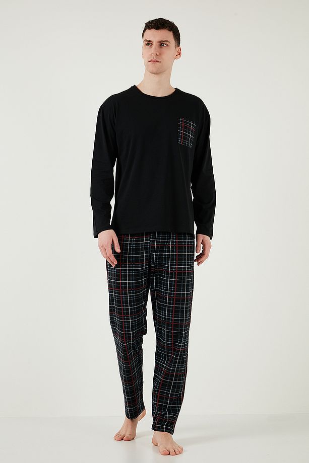 Pamuklu Regular Fit Kareli 2'li Paket Pijama Takımı Erkek PİJAMA TAKIMI 657200120S2 - 3