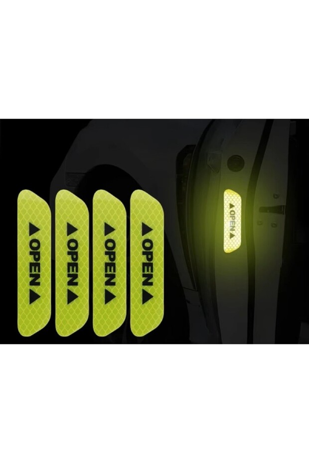 Car Motorcycle Reflective Vehicle Door Sticker 4 Pcs