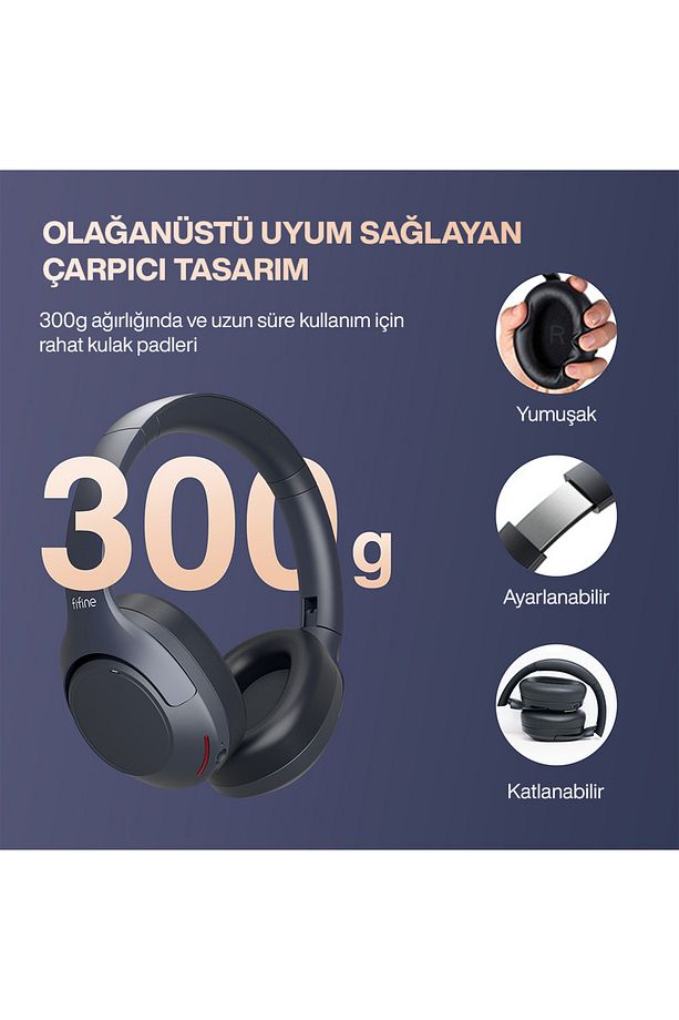 X3 Kablosuz ANC Kulak Üstü Bluetooth Kulaklık - 8