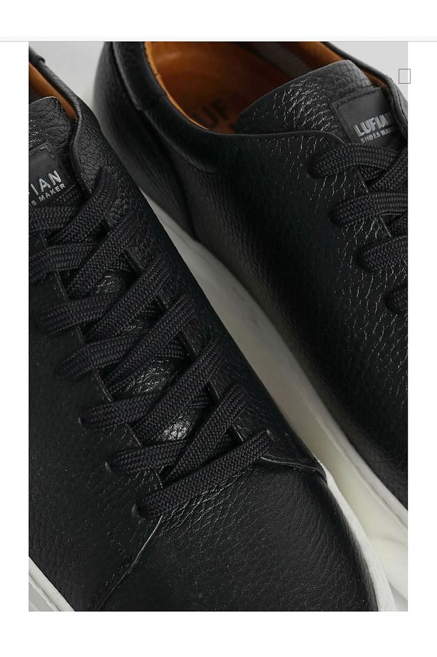 LUFİAN TOMMY ERKEK DERİ SNEAKER SİYAH AYAKKABI - 5