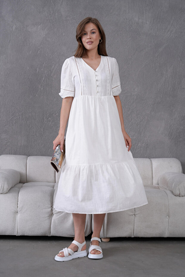 Lined Summer Comfortable Dress - 3