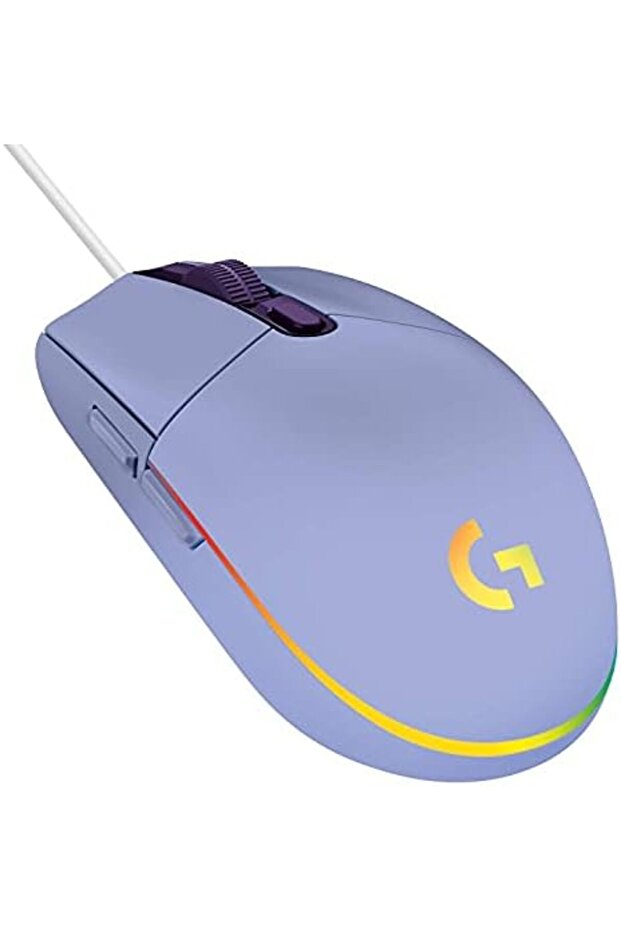 ماوس الألعاب السلكي Logitech G203 LIGHTSYNC - دقة 8000 نقطة في البوصة، أزرار قابلة للتخصيص، موجات ألوان RGB - فاتح - 2
