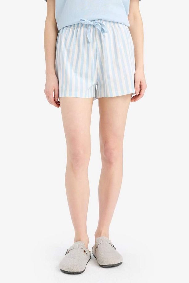Regular Fit Pijama Takımı Kısa Kollu Üst Esnek Belli Şort-fall In Love E4323ax25sm - 6