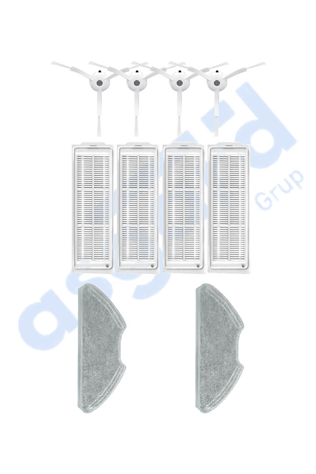 Xiaomi Mop 2 Pro (Mjst1Shw) -Mop 2 Lite Compatible 4 Side Brushes 4 Filters 2 Mops