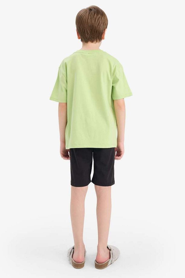 Yeni Sezon Erkek Çocuk Ninja Turtles-Retro Pijama Takımı Kısa Kollu Üst Şort - 7